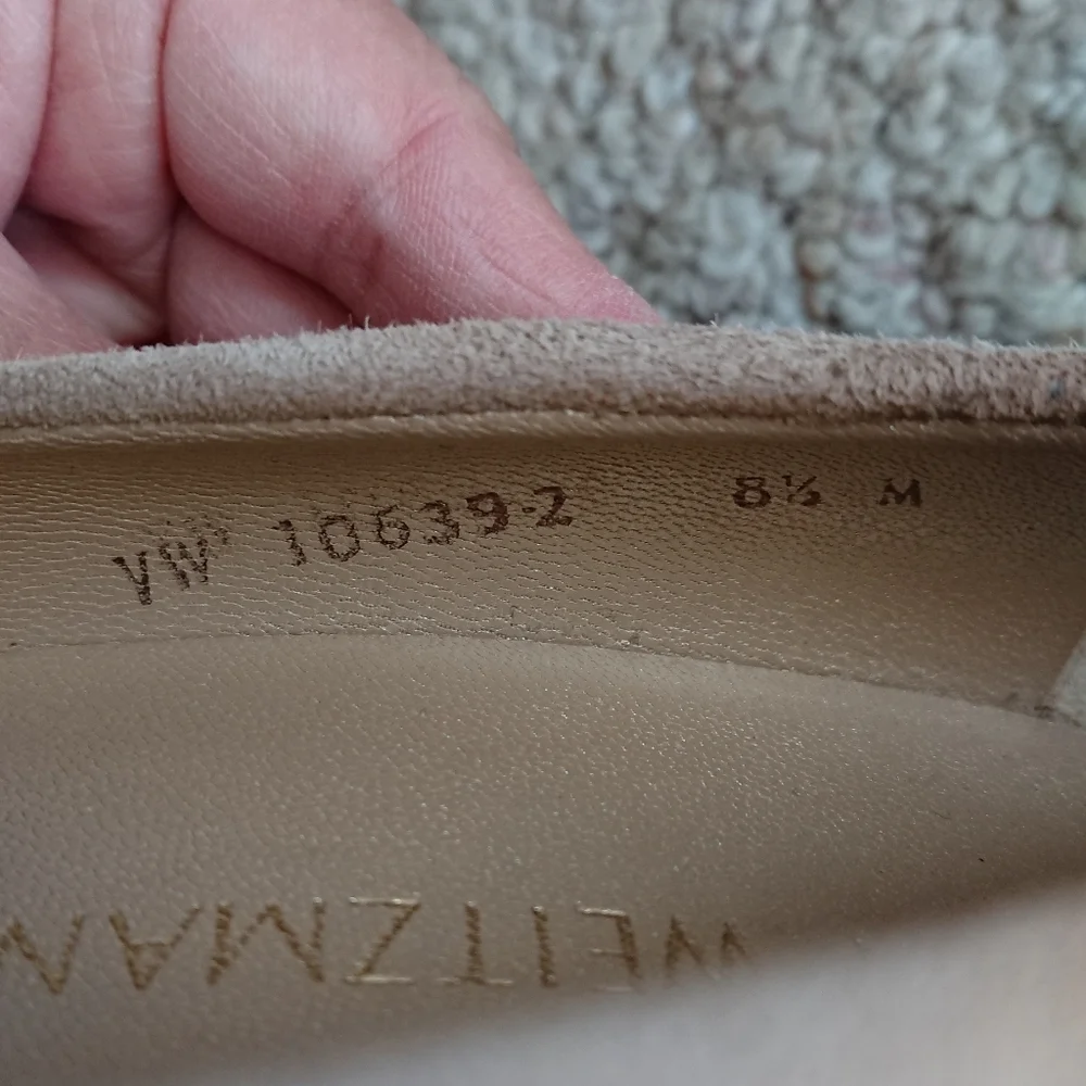 Stuart Weitzman Anna peep-toe wedge Wedge Platform Sandals in taupe 8.5 M - Picture 9 of 15